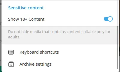 Sensetive Content ON